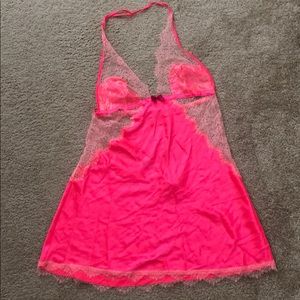 NWT Victoria’s Secret Lace and Silk Halter Chemise
